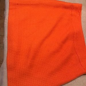 Orange pencil skirt